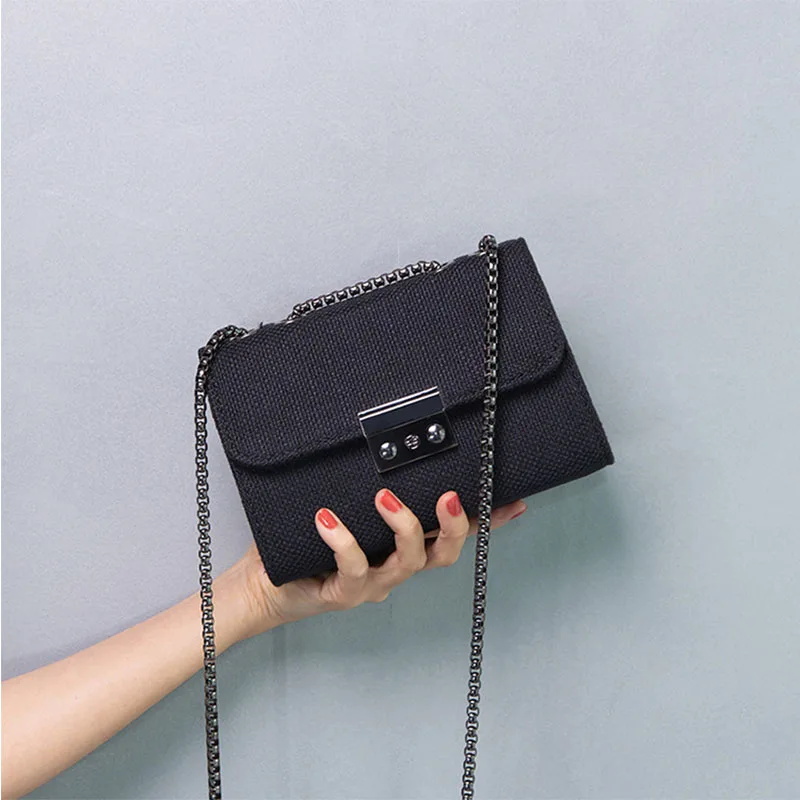 bags for women fashion chain crossbody bag is all over the place luxury handbags women bags designer - Цвет: Черный
