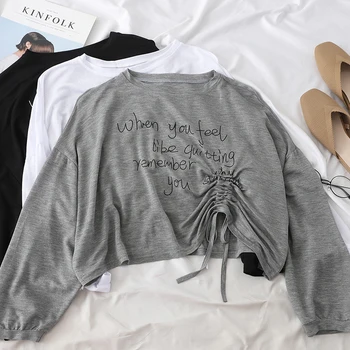 

Heliar Solid Drawstring O Neck Long Sleeve Casual Shirt Female Plus Shirts Ladies Autumn Tops Blouse For Women 2019 Women Tops