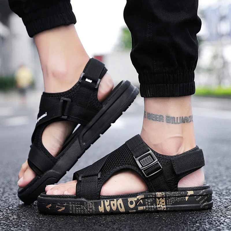 

2019 Summer New Style Fashion Outer Wear Versatile Anti-slip Outdoor Breathable Sandals Korean-style Sandals