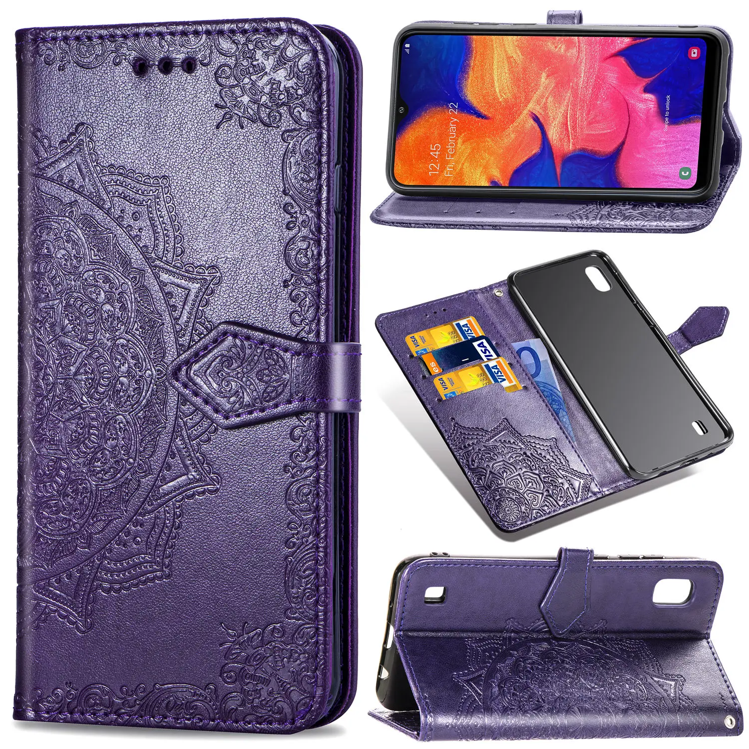 Чехол-книжка A10E A10S A10 из кожи с откидной крышкой для samsung Galaxy A10 A10E A10S A 10 Galaxy ya10 SM-A107F SM-A105F мягкий чехол-книжка из ТПУ