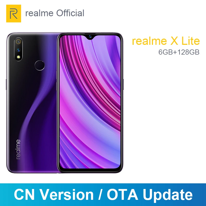 

realme X Lite 6GB RAM 128GB ROM Moblie Phone 6.3'' Snapdragon 710 Octa Core 4045mAh Battery Cellphone OPPO VOOC Fast Charge 3.0