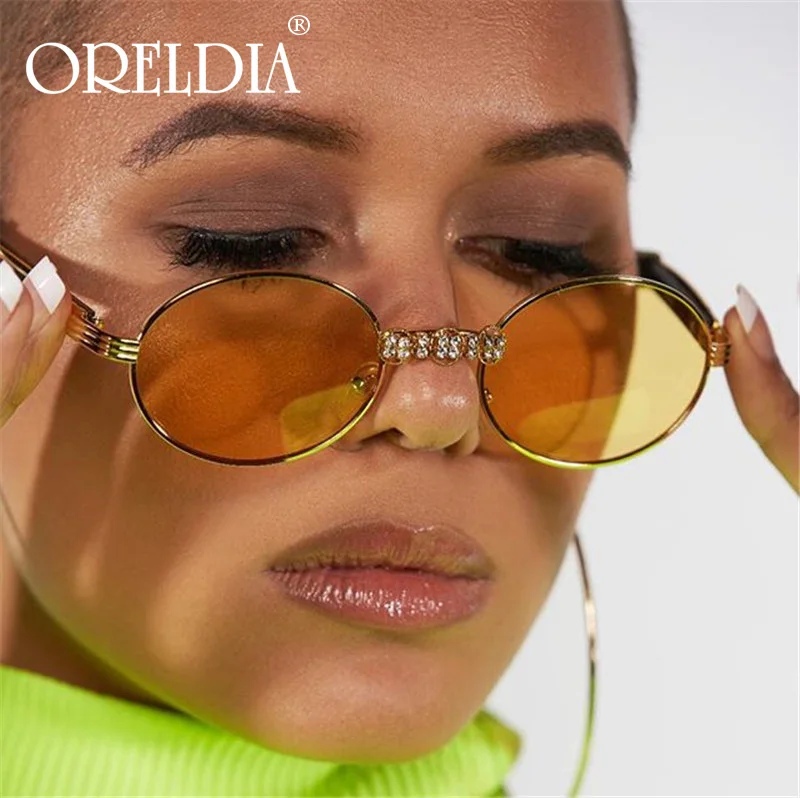 

Vintage Round Wood Sunglasses Women Luxury Designer Wood Frame Crystal Oval Men Female Eyewear UV400 Clear Diamond Lens oculos