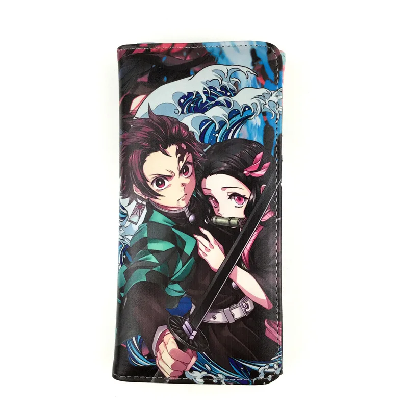 Аниме демон убийца Длинный кошелек сумка костюм Kimetsu no Yaiba Kamado Tanjirou Kamado на молнии чехол карандаш косметичка подарок
