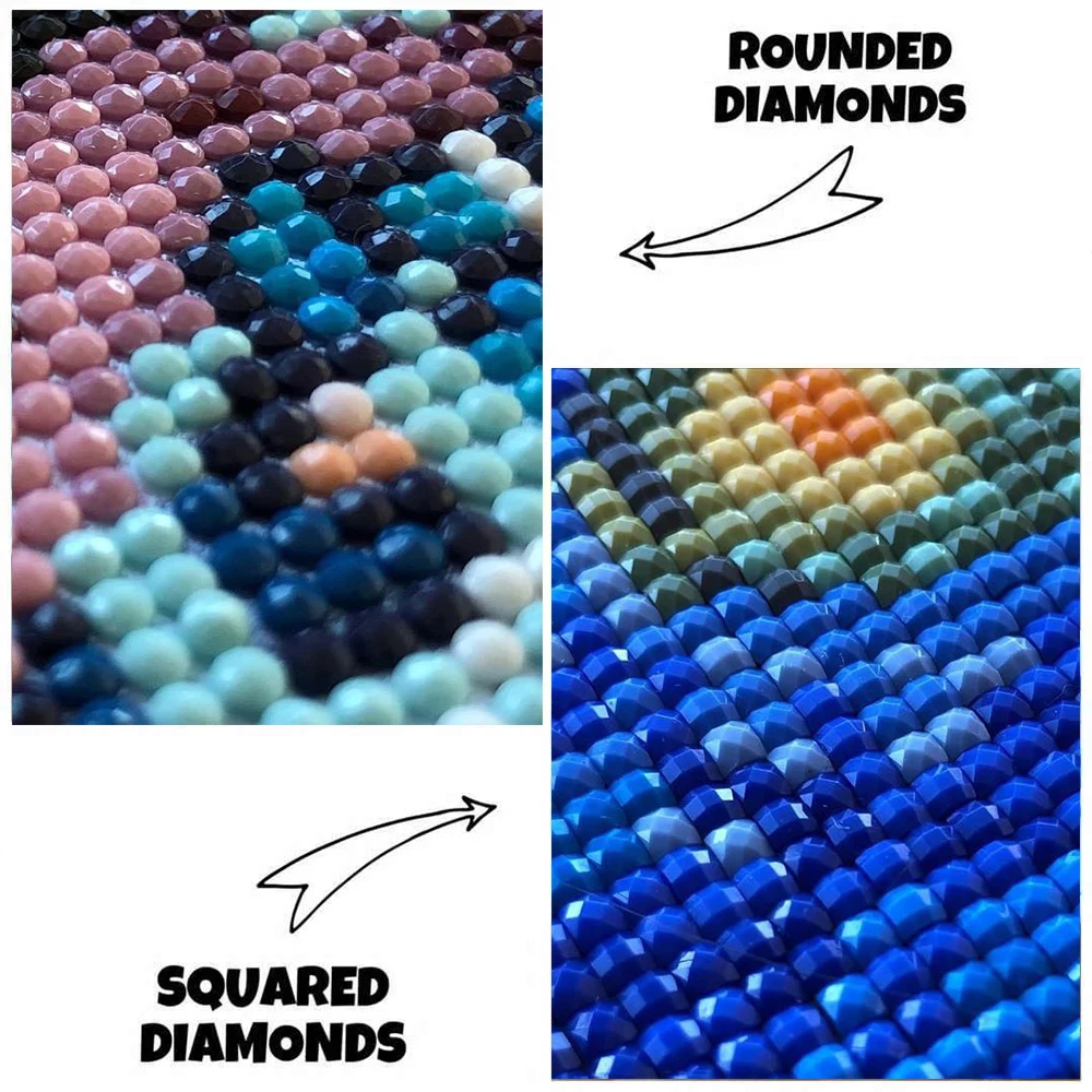 Full Square Round Diamond Painting Kit Inlaid Beads Cross Stitch