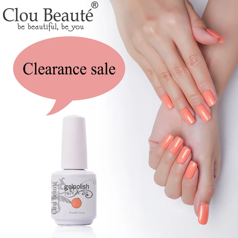 

Clou Beaute Clearance Sale!!!! 15ml Gel Polish UV LED Nail Varnish UV Vernis Semi Permanent Primer Nail Art Manicure Gel Lak