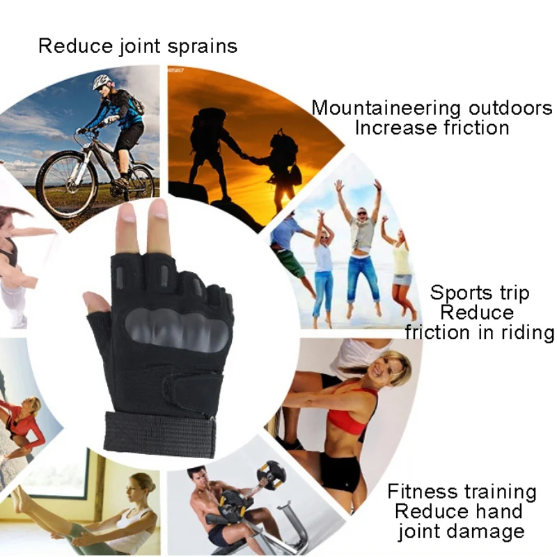 Наружные тактические перчатки с половинными пальцами мужские армейские перчатки спортивные перчатки для верховой езды велосипедные аксессуары для спортивной одежды инструменты