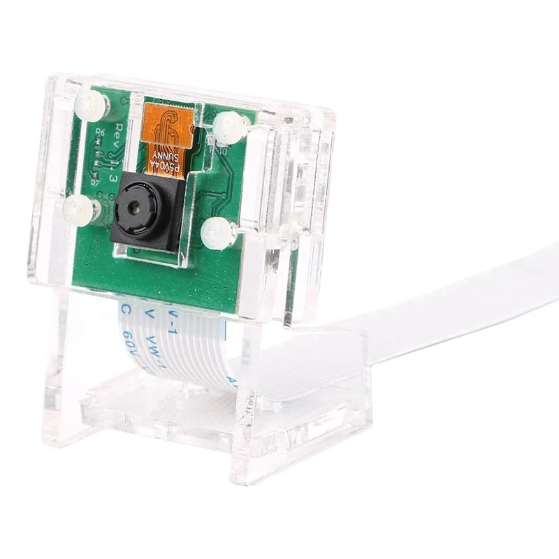Модуль камеры 5 Мп веб-камера видео 1080P + прозрачный держатель для Raspberry Pi 4/3B +/