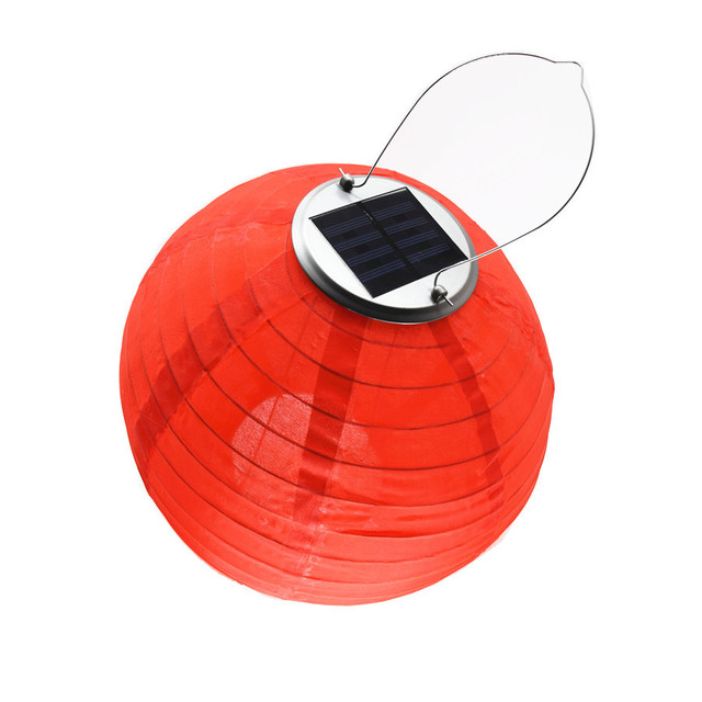 LED Solar Light Lantern Ball Solar Fairy Lights Waterproof Nylon Globe Wedding Garden Decoration With Battery 12inch