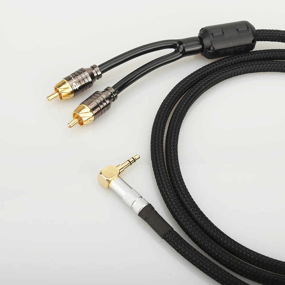 Кабель HiFi аудиокабель RCA аудиосигнальный провод штекер 3 5 мм aux преобразователь
