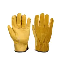 Новые кожаные защитные перчатки для механической защиты рабочие перчатки рабочие охотничьи защитные мотоциклетные сварочные перчатки из воловьей кожи Q0X5