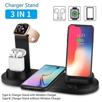 

3 In 1 Multifunctional Mobile Phone Charger Dock Station Stand Wireless Charging Watch Charging Stand Headset Charging Base