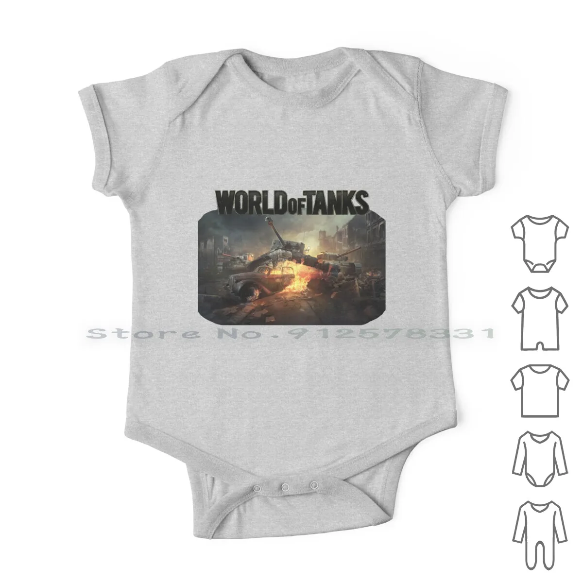 Arriva L'Asta Vestiti Del Neonato Pagliaccetti Tute Di Cotone World Of Wot Videogiochi Impressionante Esplosione Di Culo Cattivo Fuoco Epic