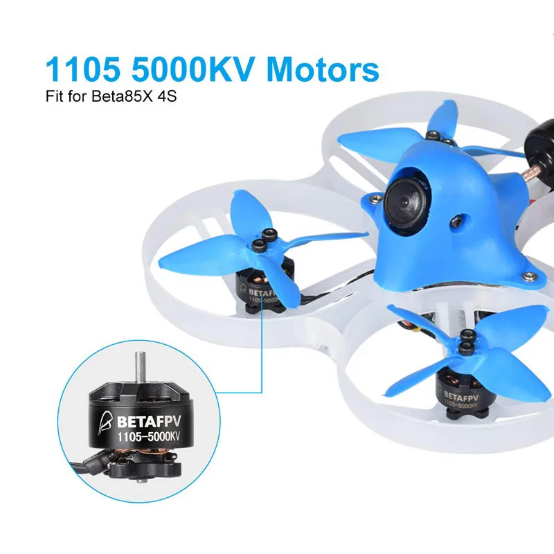 Beta85X Whoop Квадрокоптер 4S HD whoop DVR с 1105 6000KV двигатель 2S F4 FC BLHeli_32 ESC AXII антенна EMAX Avan " 4-х лезвия реквизит