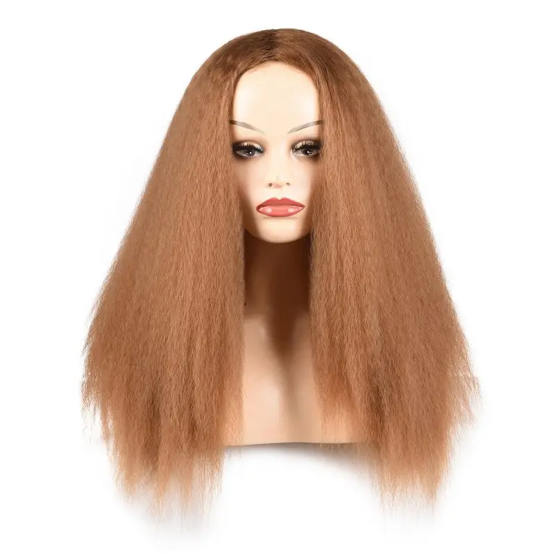 Black Wig African American Long Kinky Curly Heat Resistant Fiber Wigs For Black Women