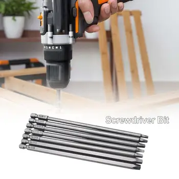 

7pcs Electric Square Screwdriver Bit Set Hex Handle 150MM Accurately Strong Magnetic High Quality Steel