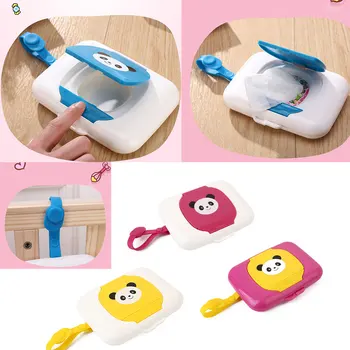 

16.5*13*4cm Box Case Baby Wet Wipes Wet Tissue Child Kids Holder Cute Travel