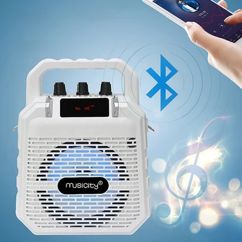 

iTECHOR Children Portable Bluetooth Speaker Wireless Loudspeaker Mini Karaoke Machine Karaoke Players Home Audio & Video- White