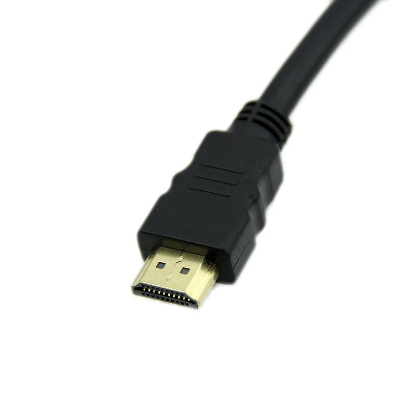 Черный HDMI штекер на 2 HDMI Женский 1 в 2 из сплиттер кабель адаптер конвертер