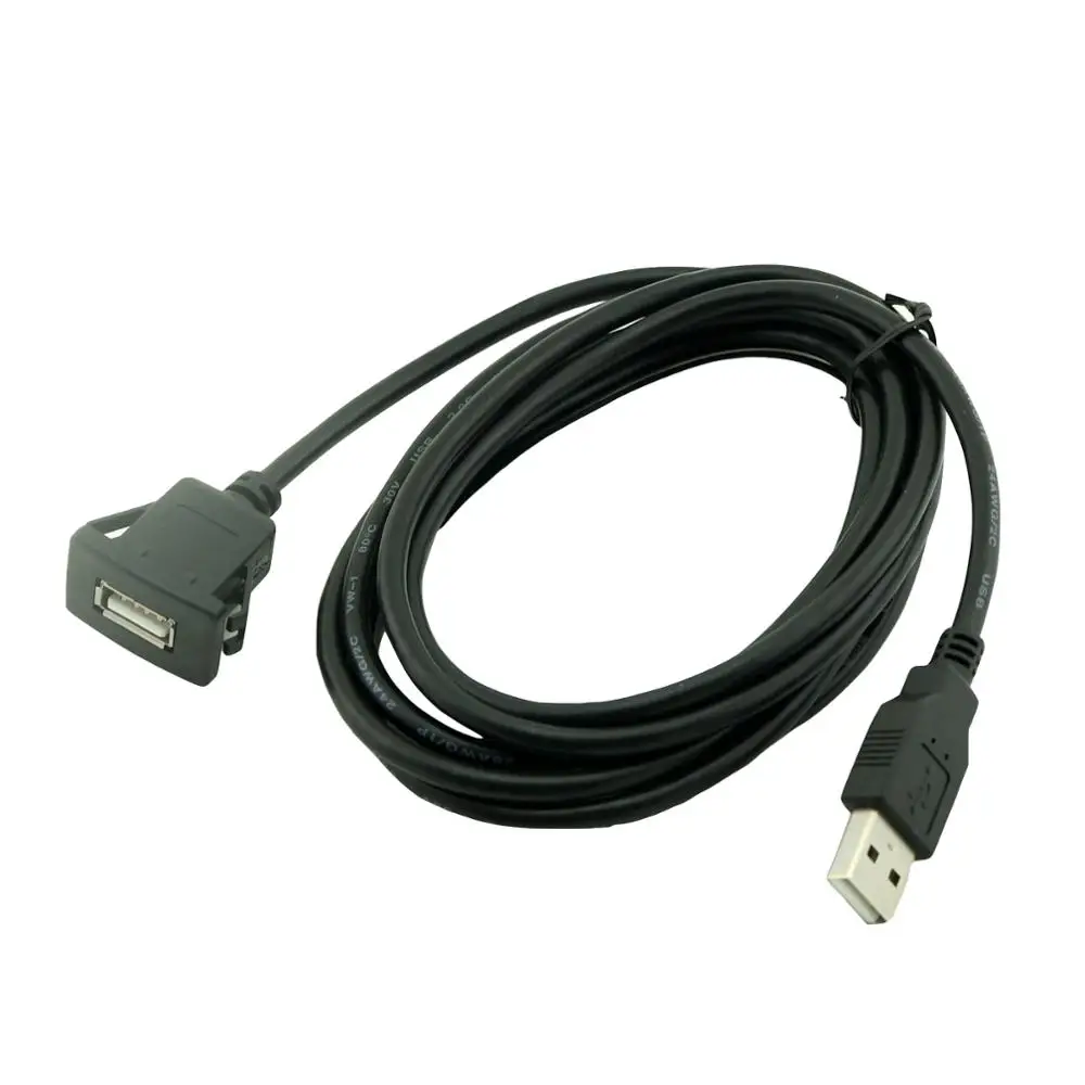 1х Автомобильная приборная панель флеш-крепление USB 2,0 A Разъем удлинитель свинцовая панель Соединительный шнур 1 м