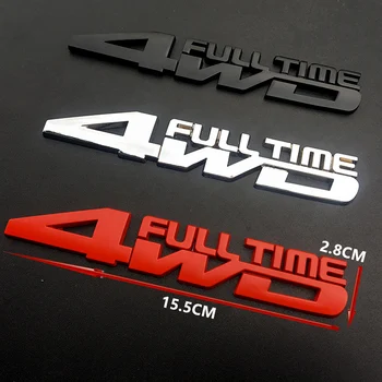 

1pcs 4WD Metal 3D Chrome car stickers Badge Decal car Styling full time 4wd Sticker for Mitsubishi Mazda TOYOTA Cadillac FORD