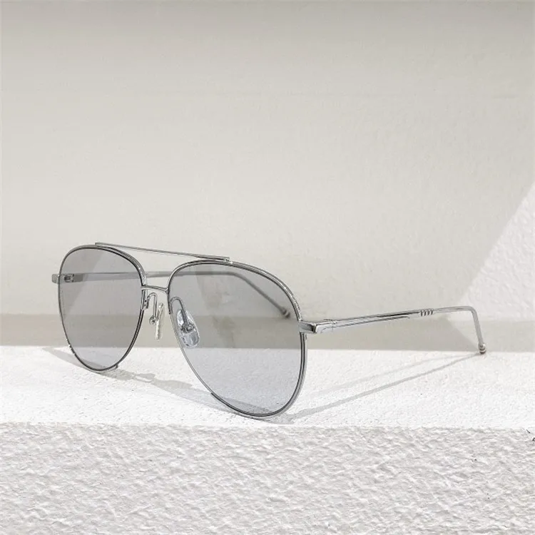 New THOM Brand Fashion Sunglasses Vintage Oval Double-beam Pilot Frog-shaped Men's Women's UV Protection Glasses Driving Gafas