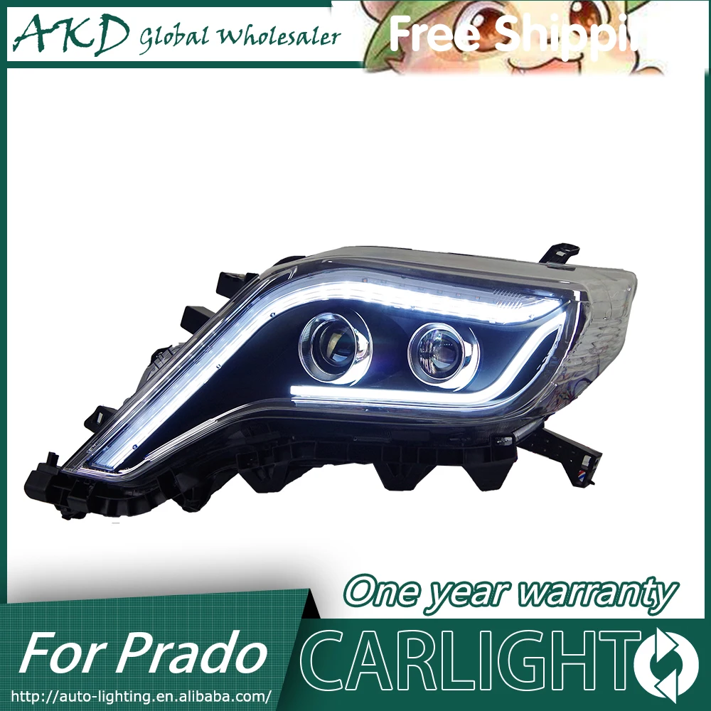 AKD автомобильный Стайлинг для Toyota новые фары Prado 2014-2015 LC200 светодиодный ные DRL