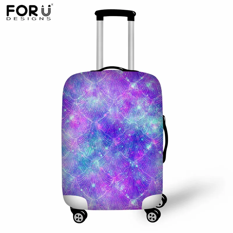 L5053 FORUDESIGNS/Детский чемодан с рисунком русалки, пылезащитный чехол для женщин, плотный эластичный багажная тележка - Цвет: L5053