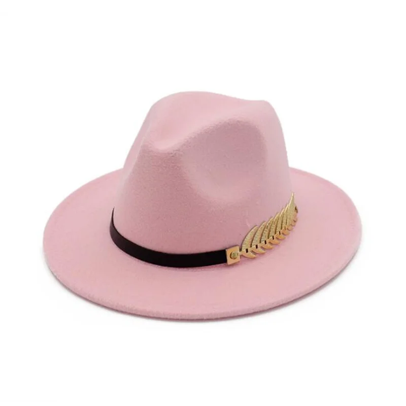 Шляпа Fedora, модная женская элегантная Зимняя шерстяная фетровая шляпа, широкополая британская Шляпа Fedora, винтажная джазовая шляпа H3