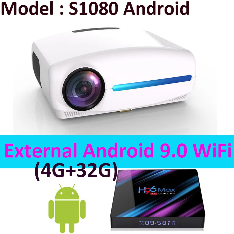 4k projector Smartldea S2 1920*1080P LED Projector, 4D Digital Keystone, Android 10 WiFi Optional, Full HD Smart Proyector,3D Home Beamer infocus projector Projectors