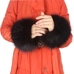 One Pair Faux Rabbit Fur Gloves Oversleeve Cuff Winter Warm Wristbands Women Elegant Parka Wrist Gloves Mitten Sleeve Cuff Cover