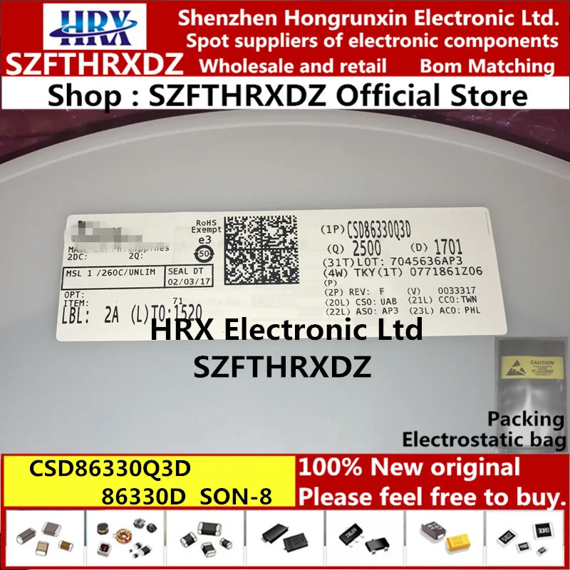 CSD86330Q3D 86330D сына-8 CSD86330 QFN8 863300 2500 шт./катушка(10PCS-20PCS-50PCS