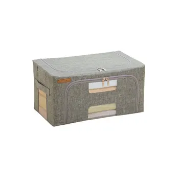 

20L Home Storage Box Waterproof Oxford Cloth Quilt Finishing Box Steel Frame Large Folding Large Capacity Clothes Storage Box