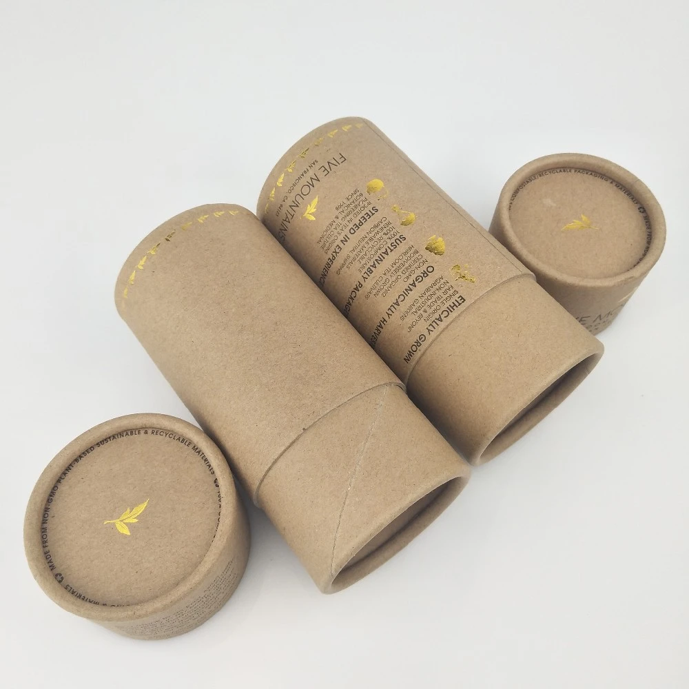 Wholesale 500pcs/lot Custom Printed Creative Round Kraft Paper Tube