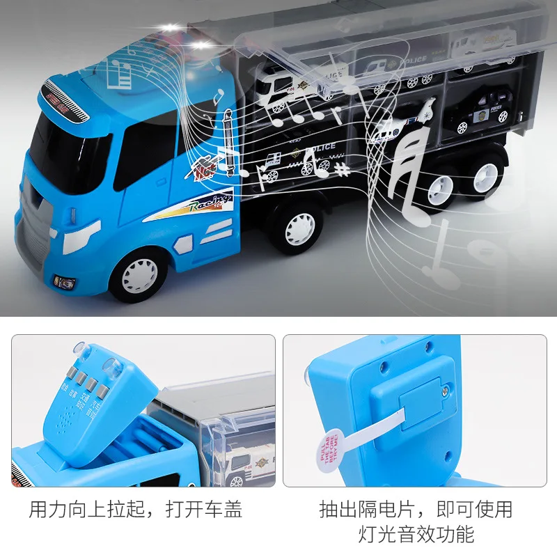

CHILDREN'S Toy Container 4-Theme Educational Early Childhood Traffic Knowledge Story Light Music Container Toy