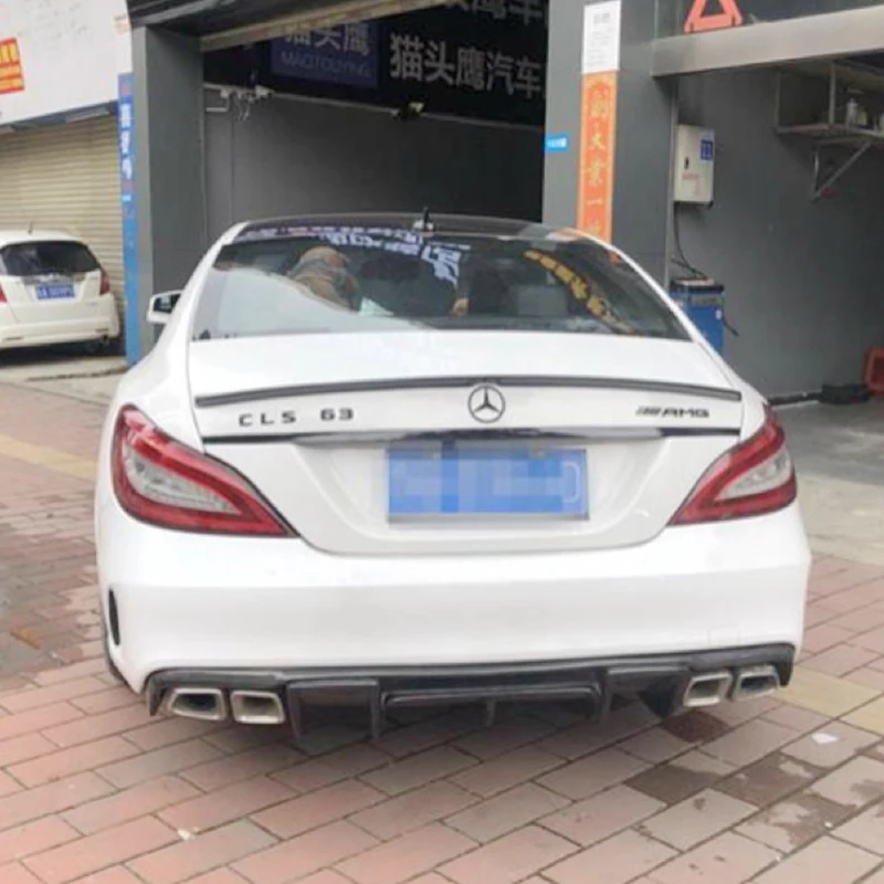 Стиль renntech карбоновое волокно задний бампер для губ Диффузор для Mearcedes Benz W218 CLS350 CLS63 amg Спорт бампер 2011- год