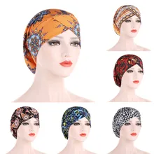 Модная женская индийская шапка с принтом, мусульманская шапка Хемо с рюшами, шапка-бини, шапка-ведро, зимние шапки для женщин, шапка