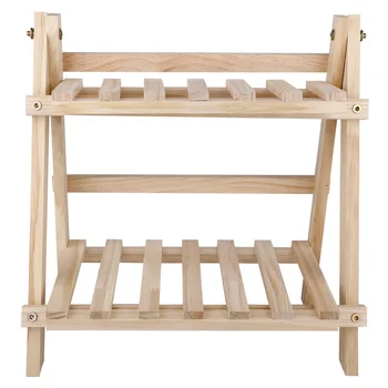 

Flower Pot Rack Strong Bonsai Holder Home Garden Indoor Display Plant Stand Shelf Wood Planter Pot Trays