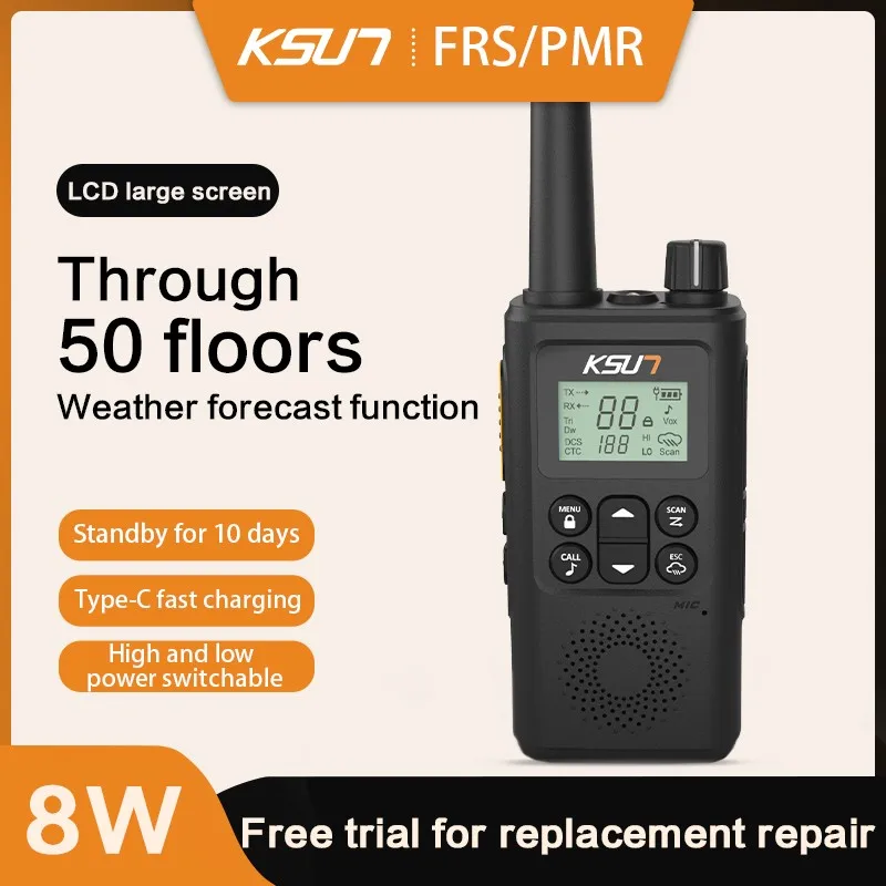 2pcsWalkieTalkieLegalPMRFRSMiniPortableRadioTalkieWalkie
