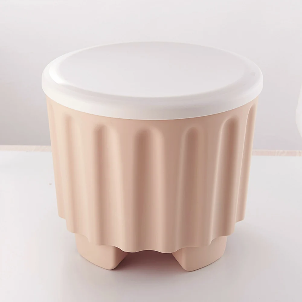 

Plastic Storage Box Multi-purpose Stool Home Sundries Storage Supplies with Removable Lid Stackable Stool Storing Stool Chair