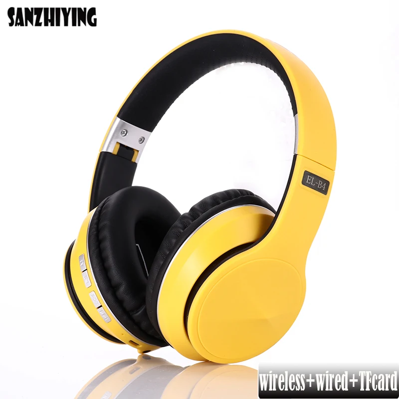 wireless wired bluetooth headphones with microphone support memory card hifi stereo Gaming Sport Headset for iOS Android pc