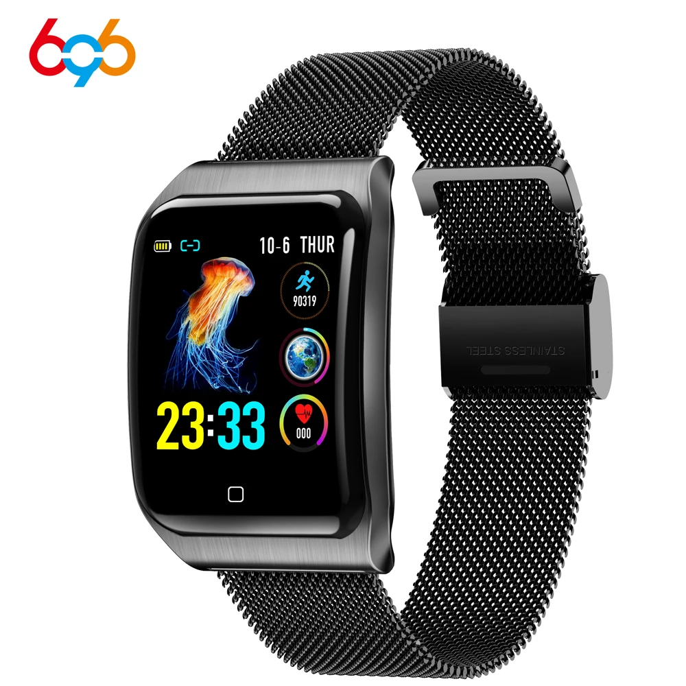 

696 F9 Fashion Smart Watch IP68 Waterproof Alloy Case Strap Heart Rate Blood Pressure Monitor Women Wristwatches For iOS Android