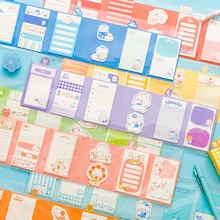 

240 Sheets Multi-fold Post Note Paper Set Creative Cartoon Cute INS Bullet Journaling Accessories Sticky Memo Pads Stationery