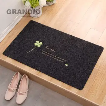 

Embroidered Clover Door Mat Carpet Decorative Doormat Entrance Hallway 40x60cm Polyester Black Red TPR Rubber Non Slip Floor Mat