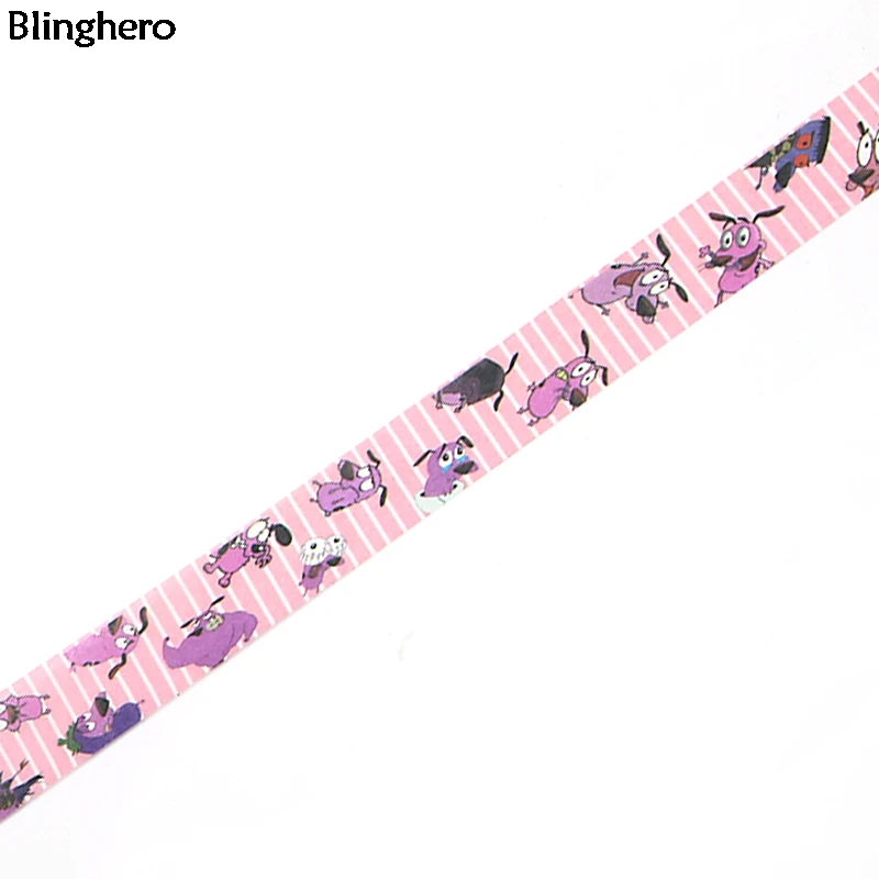 Blinghero 15 мм X 5 м 4 шт. смелость трусливая собака маскирующая лента мультяшная кошка собака васи лента крутая клейкая лента Gumball BH0443