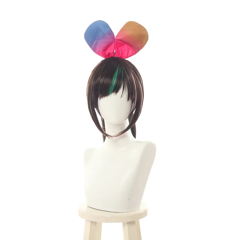 L-email парик Kizuna AI Косплей парики youpuber 1-й Live Hello World косплей 65 см длинный конский