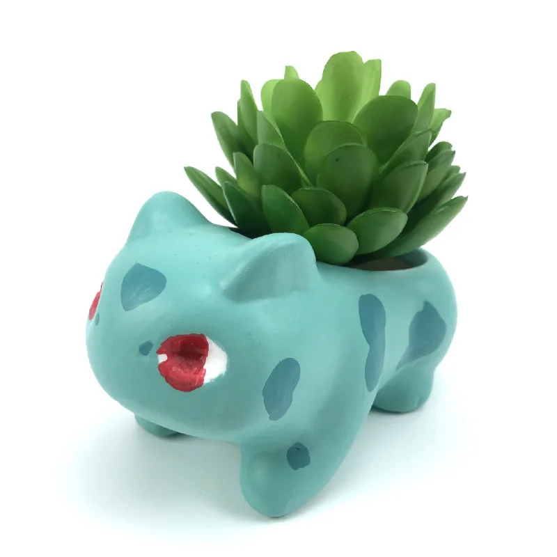 Pokemon Bulbasaur Succulent Planter Flower pot DIY Painting Art Vase Plant Pot Bulbasaur Planter Dropshipping