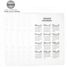 5 шт год календарь разделитель бумаги перегородка для 6 связующее кольцо школа планирования спираль аксессуары для ноутбуков Канцтовары