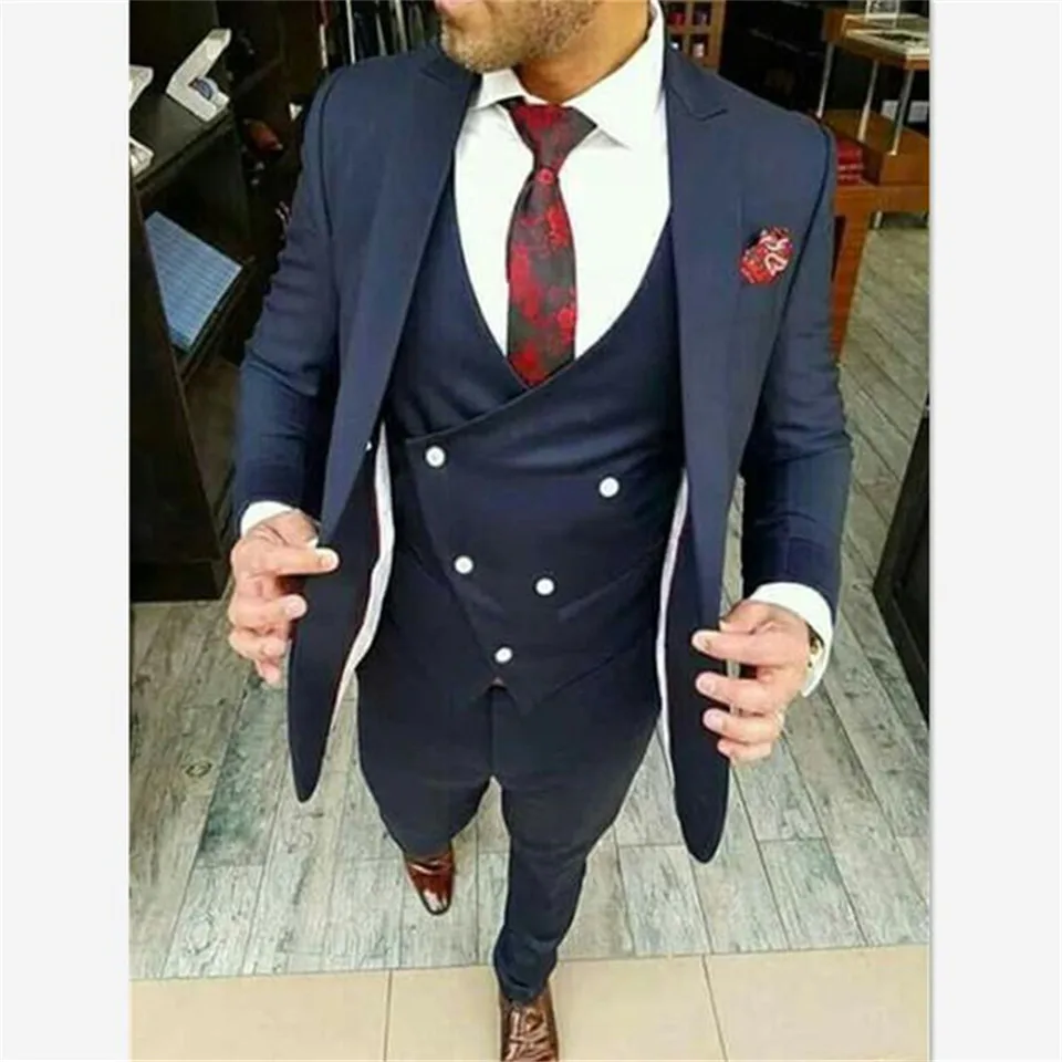 

High Street Classic Men Suit Fashion Wedding Made to order Prom Masculino Hombre Trajes Blazer Tuxedo Costume Homme Men's Suits
