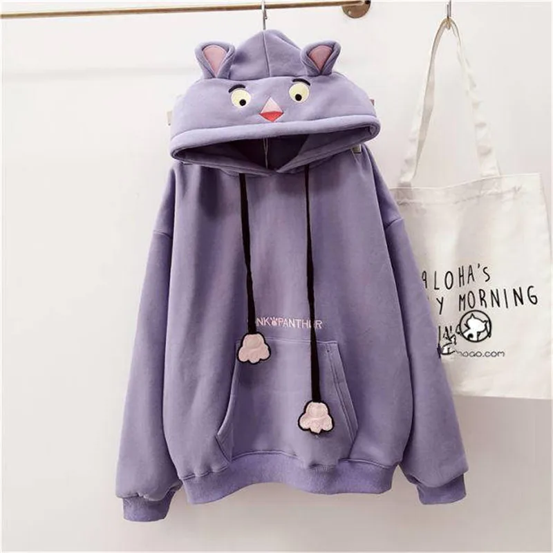 Kawaii Для женщин свободные кофты осень стильная футболка с изображением персонажей видеоигр принт в стиле Харадзюку Толстовка уличная белая негабаритных топы, зимние топы для девочек