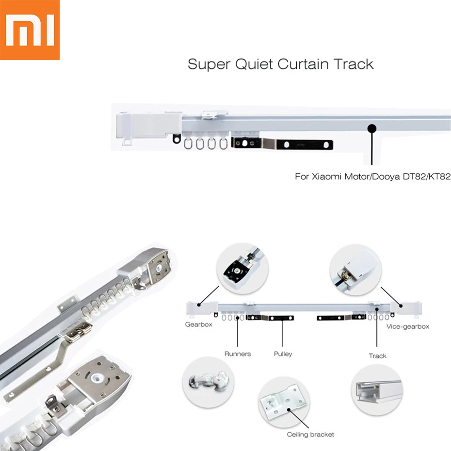 Tuya app wifi Electric Curtain Motor, Phone app RF433 Remote Control Voice control via alexa echo and Google Home Home Kit Siri for Smart Home-33